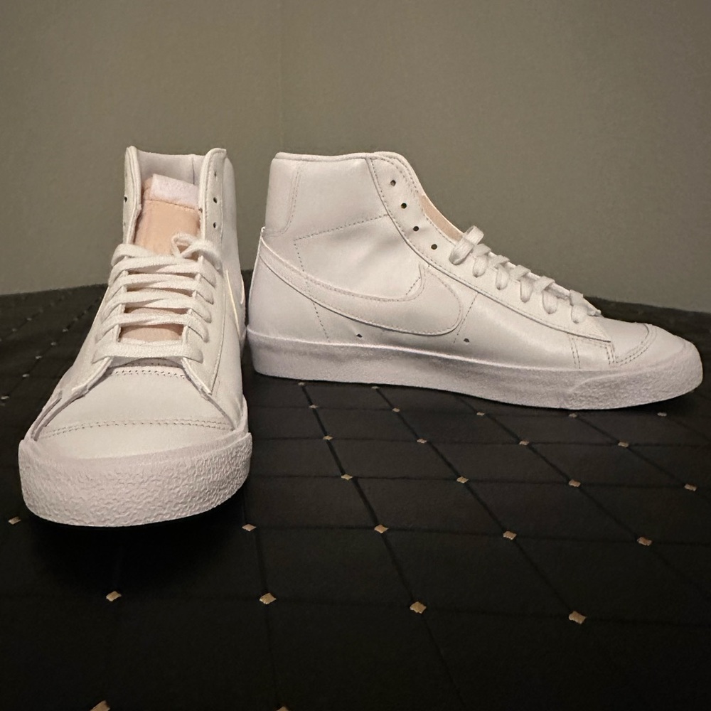 New White Nike Blazer High-Top Sneakers